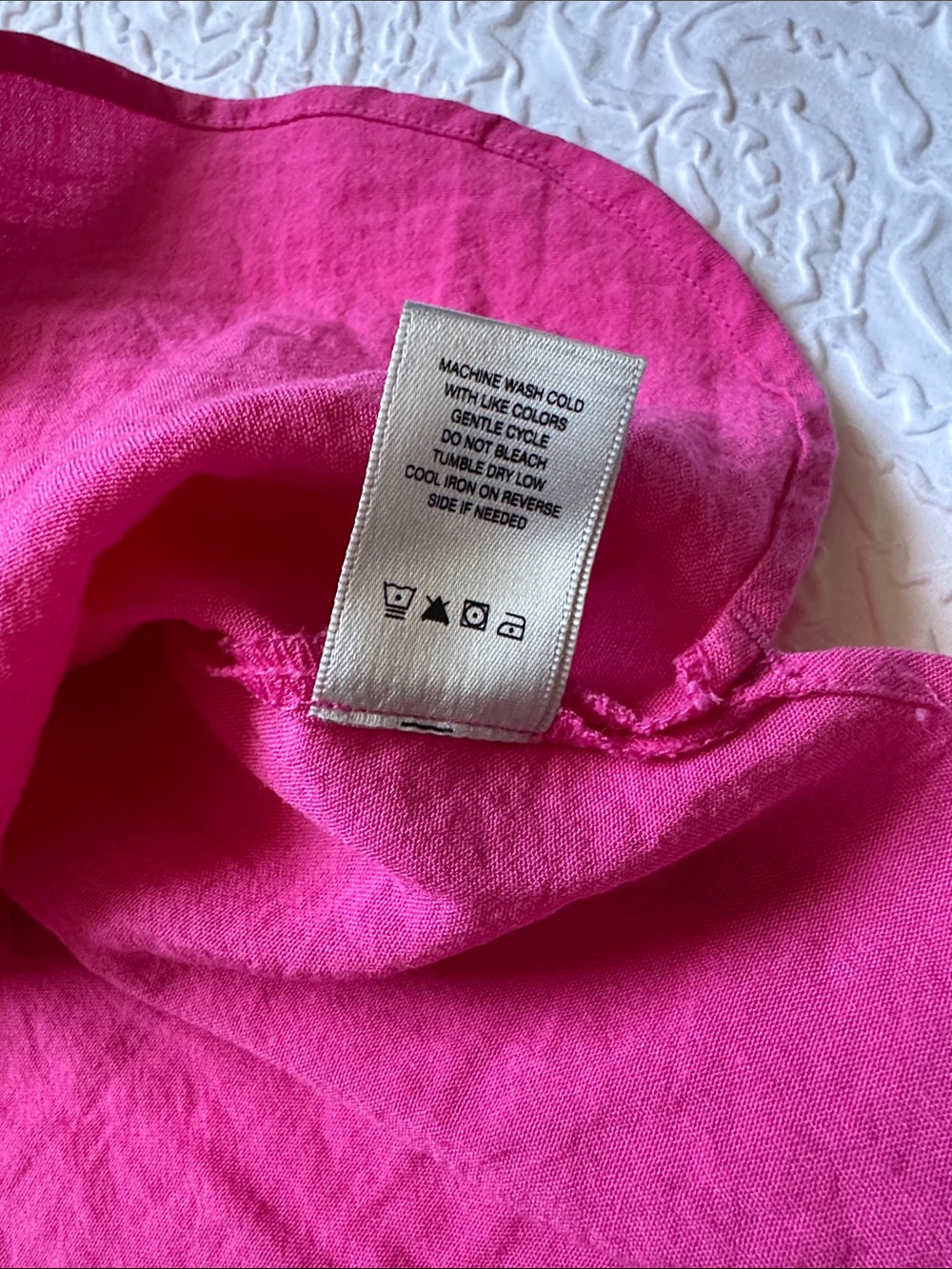 John Mark Fuchsia Button-Front Short Sleeve Shirt - Picture 9 of 10